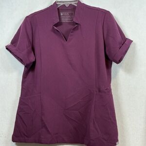 Figs Scrub Top Medium Womens Purple Wine